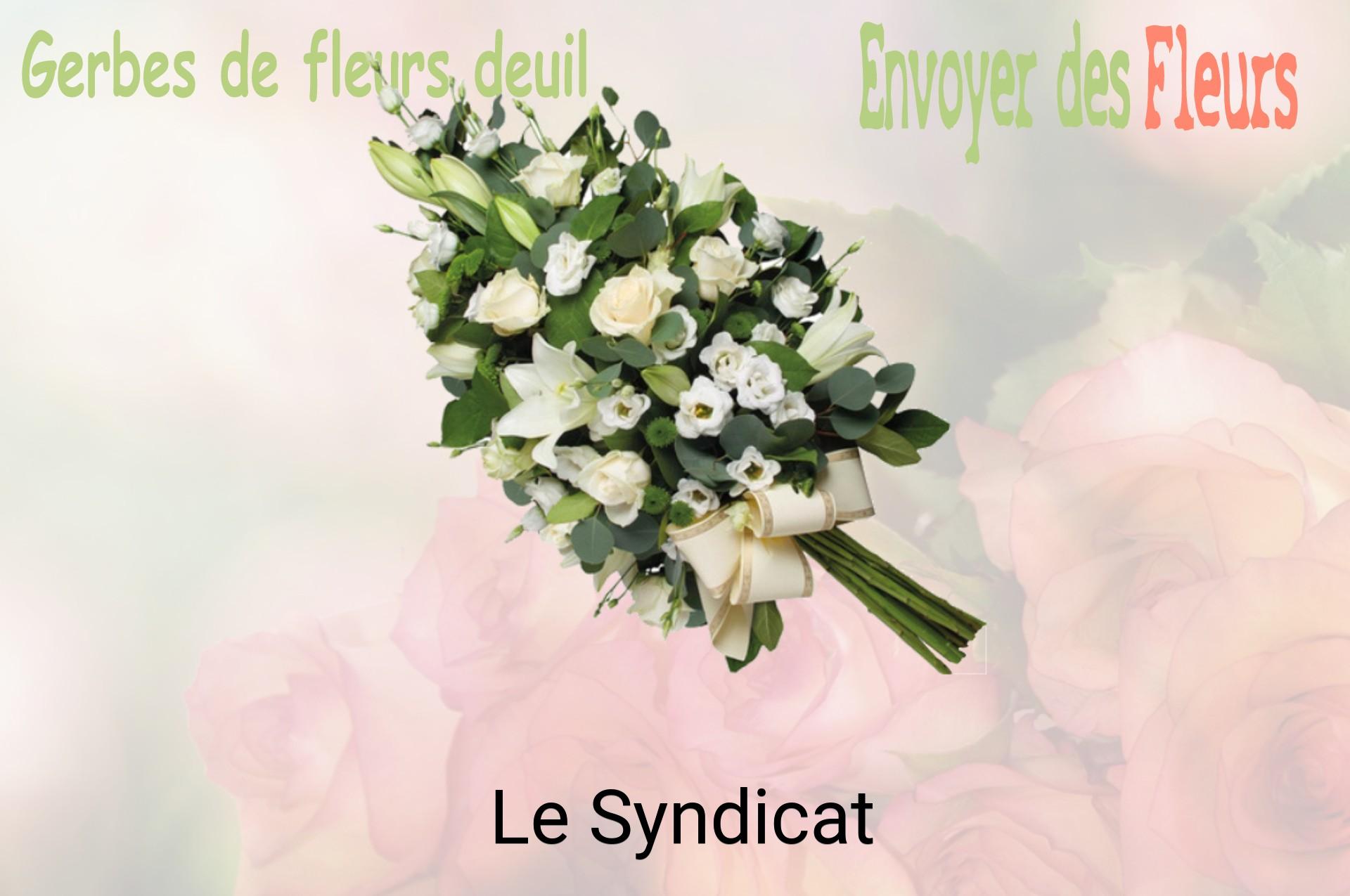 Gerbe de fleurs de deuil livrée à Le Syndicat